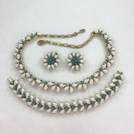 Vintage Pakula Jewelry Set Necklace Earrings Brac… - image 1