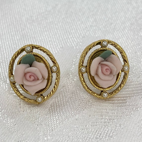 Vintage Earrings 1928 Jewelry Co. Two Pair Porcel… - image 2