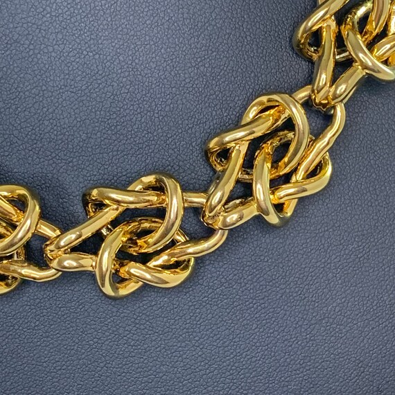 J Crew Necklace Chunky Double Love Knot Links Pol… - image 8