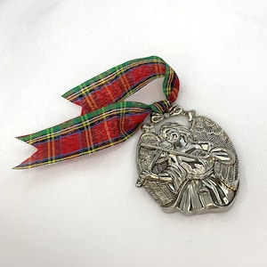 Vintage Gorham Christmas Ornament Angel Playing Violin Silver Plated