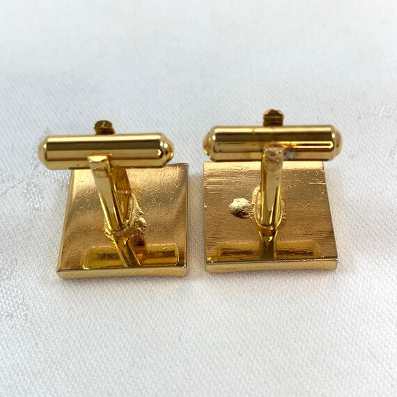 Vintage Cuff Links Square Mid Century Modern Atom… - image 3