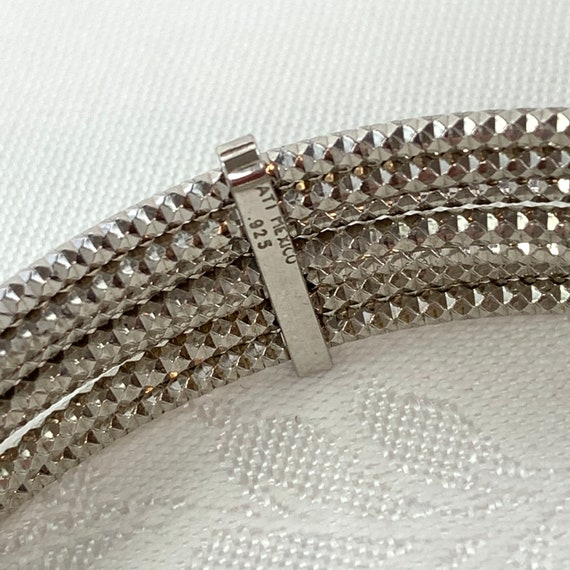 Vintage Bracelet Seven (7) Bangles Diamond Cut Te… - image 3