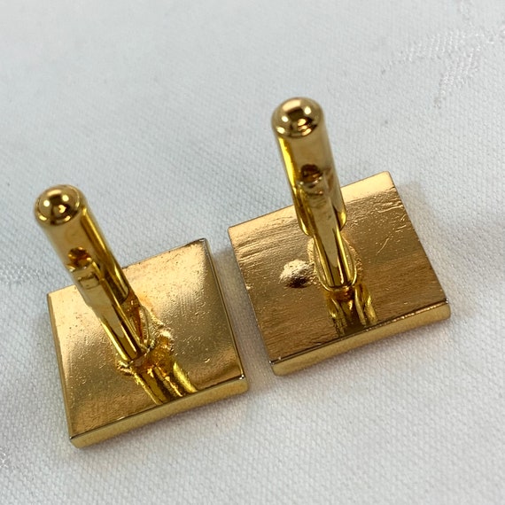 Vintage Cuff Links Square Mid Century Modern Atom… - image 4