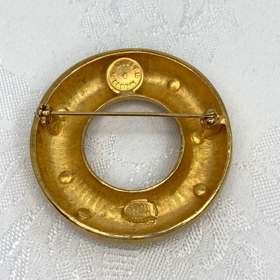 Vintage Brooch Butler & Wilson Circle Clear Cryst… - image 3