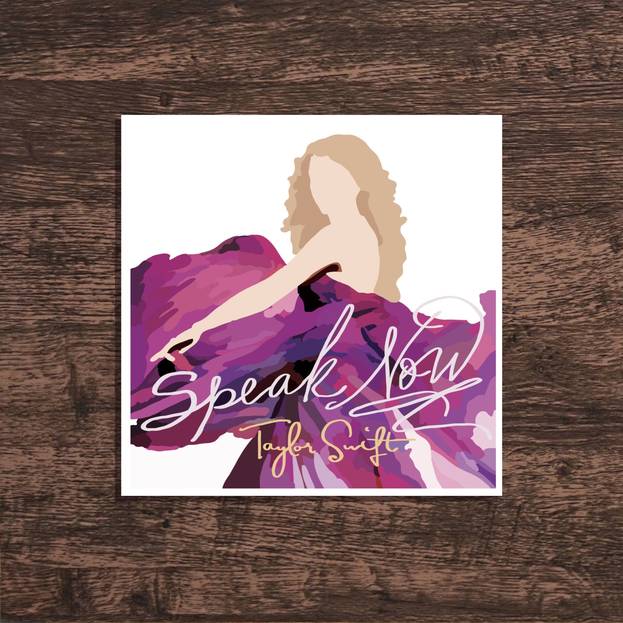 Taylor Swift Speak Now Album Cover Sticker Die Cut Sticker Etsy