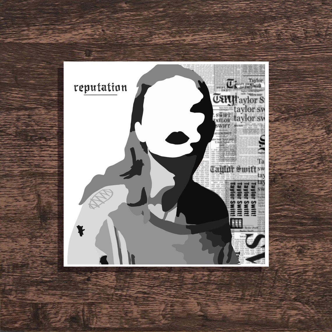 Taylor Swift Reputation Album Cover Sticker Die Cut Sticker | Etsy