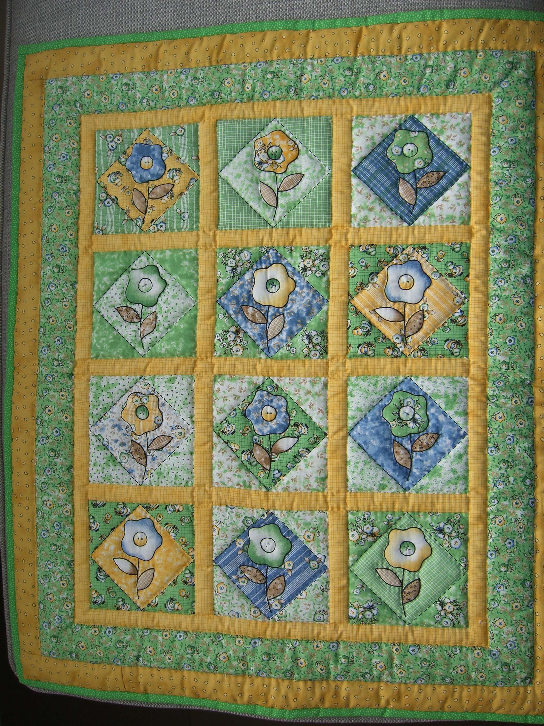 Green \u0026 Yellow Dolls Pram and Cot Set 