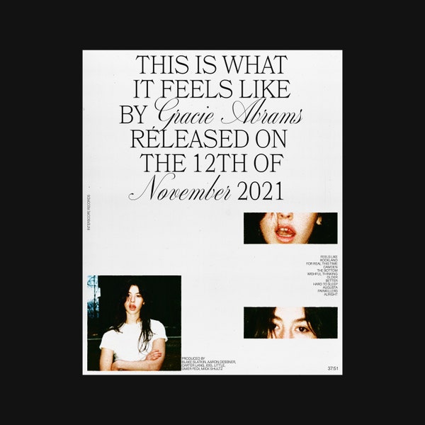 Gracie Abrams This Is What It Feels Like Poster