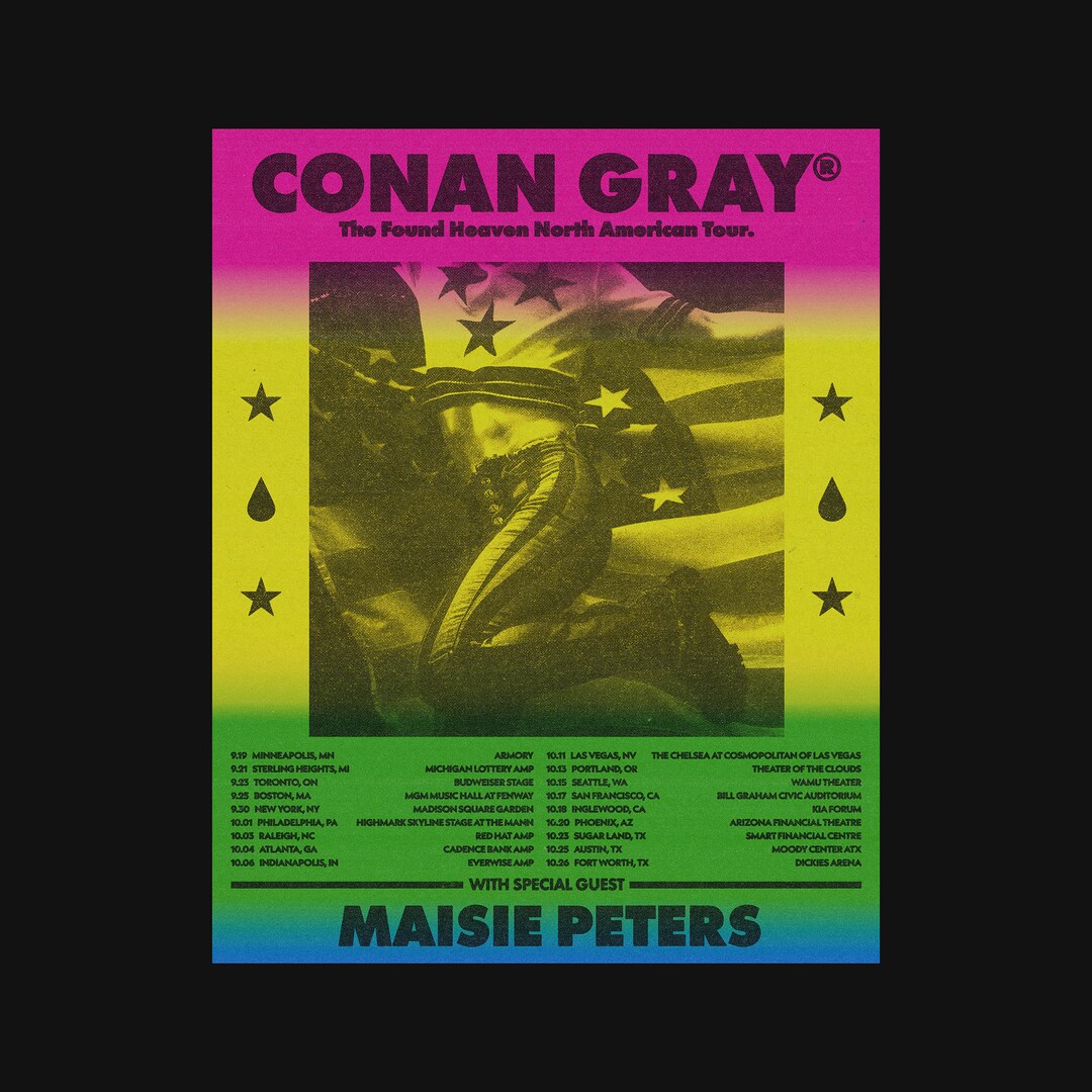 Conan Gray Found Heaven Tour Poster - Etsy UK