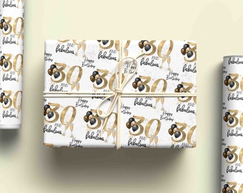 60 and Fabulous Personalised Gift Wrap, Milestone Birthday Wrapping Paper