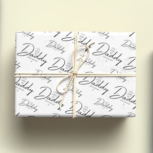 World's Best Daddy Wrapping Paper - Personalised Birthday Gift Wrap