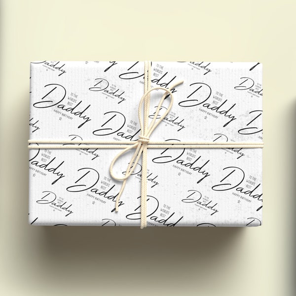 Daddy Wrapping Paper Etsy