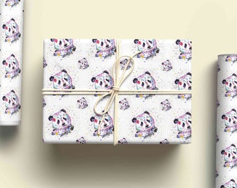 Panda Wrapping Paper, Personalised Gift Wrap,