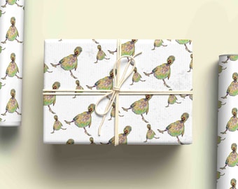 Duckling Wrapping Paper, Personalised Gift Wrap,