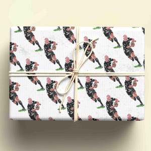 Papier cadeau sur le thème du rugby, emballage cadeau personnalisé - pour toutes les occasions