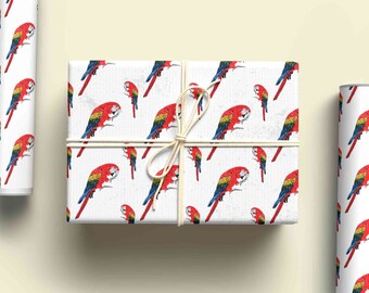 Parrot Wrapping Paper, Personalised Gift Wrap,