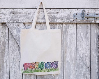 Personalised Tote Bag, Sheep Tote Bag, Sheep Gift, Reusable Bag