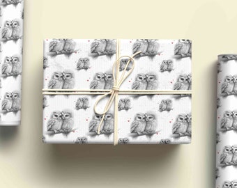 Owl Wrapping Paper, Personalised Gift Wrap, Birthday Wrapping Paper