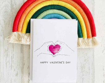 Personalised Valentine's Day Card, Holding Heart Valentine's Day Gift