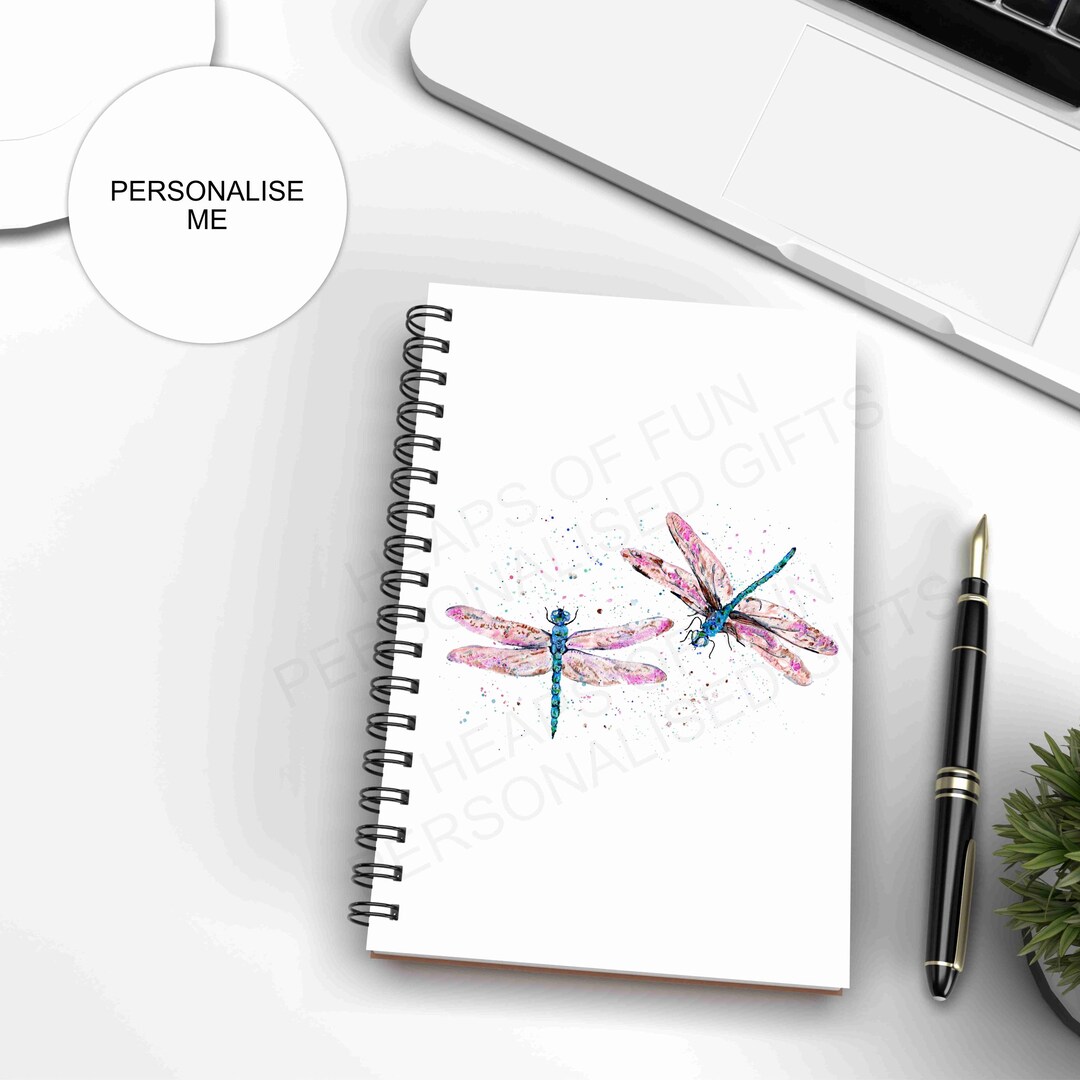 Personalised Dragonfly Notebook With Any Name or Message - Dragonfly ...