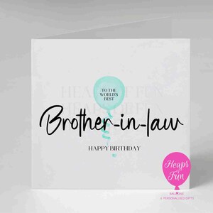 Brother in Law Birthday Card – Birthday Card for Him – Cute Happy Birthday Card – Card for Brother in Law – Fun Birthday Card for Him