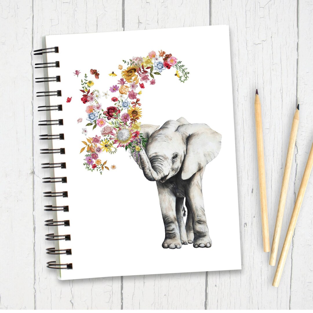 Elephant Notebook Elephant Gift - Etsy