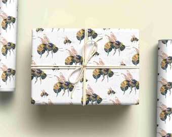 Bee Wrapping Paper, Personalised Gift Wrap