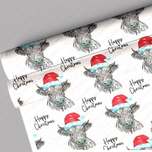 Cow Christmas wrapping paper, cow gift wrap. christmas wrapping paper. Cow  wrapping paper. Cow gift wrap. unique wrapping paper. Farmyard