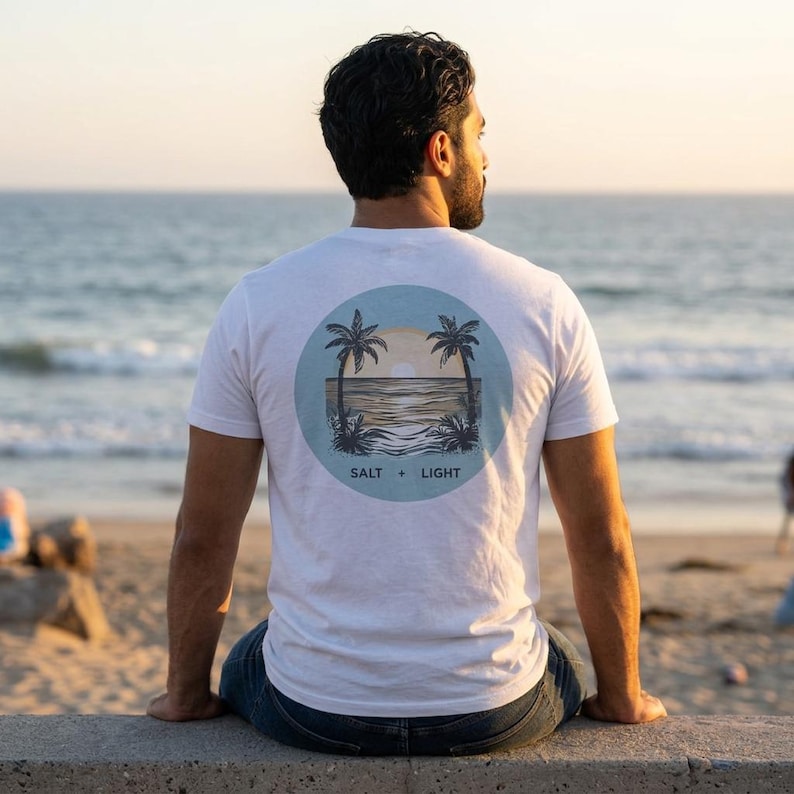 Unisex T-shirt van 100% Airlume gekamd en ringgesponnen katoen - Salt + Light afbeelding 2