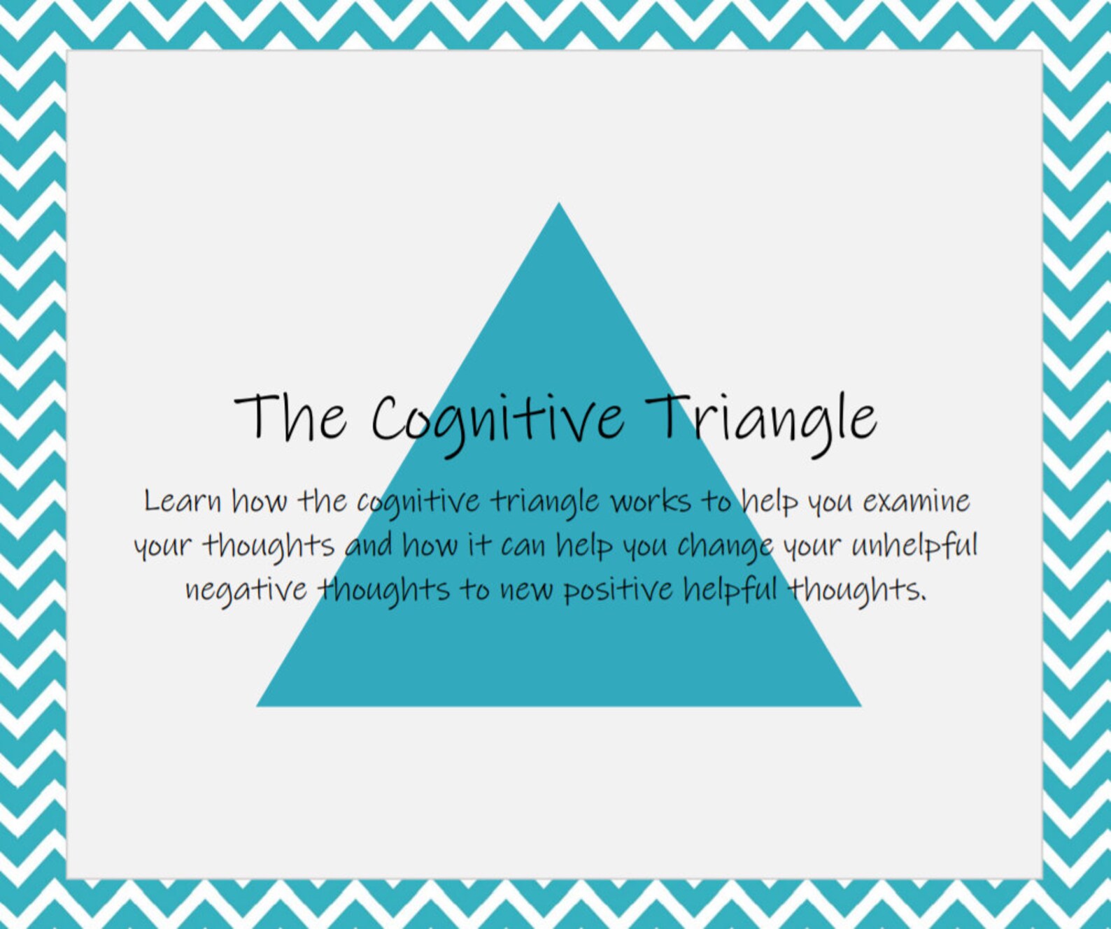 Cognitive Triangle Worksheet For Kids