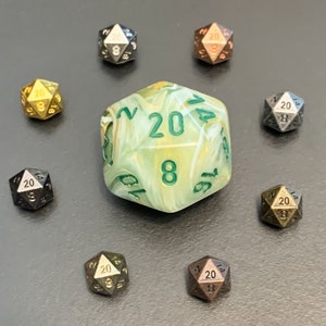 Individual 5mm Metal Micro D20 - DnD Dice Micro Dice Metal Dice