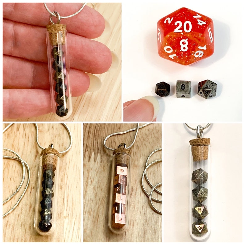 Tiny Test Tube Dice Charm 5mm D6s Dnd Dice RPG Dice Etsy