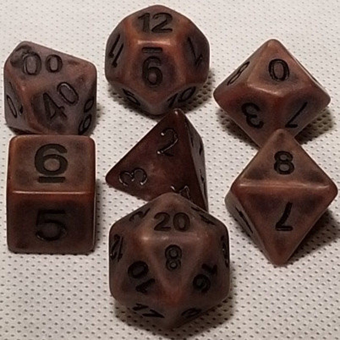 DnD Dice Set Ancient Bone Dice Multiple Colors D&D Etsy