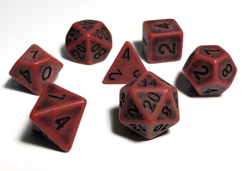 DnD Dice Set Ancient Bone Dice Multiple Colors D&D Etsy
