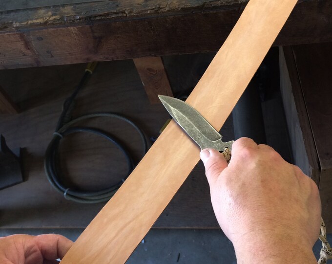 Full Grain Leather Knife Strop Etsy