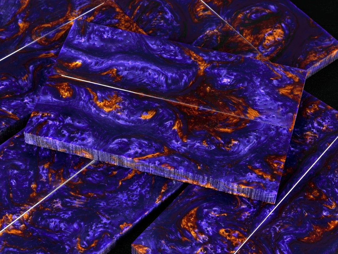 Acrylic Knife Scales & Blocks Crested Velvet Etsy