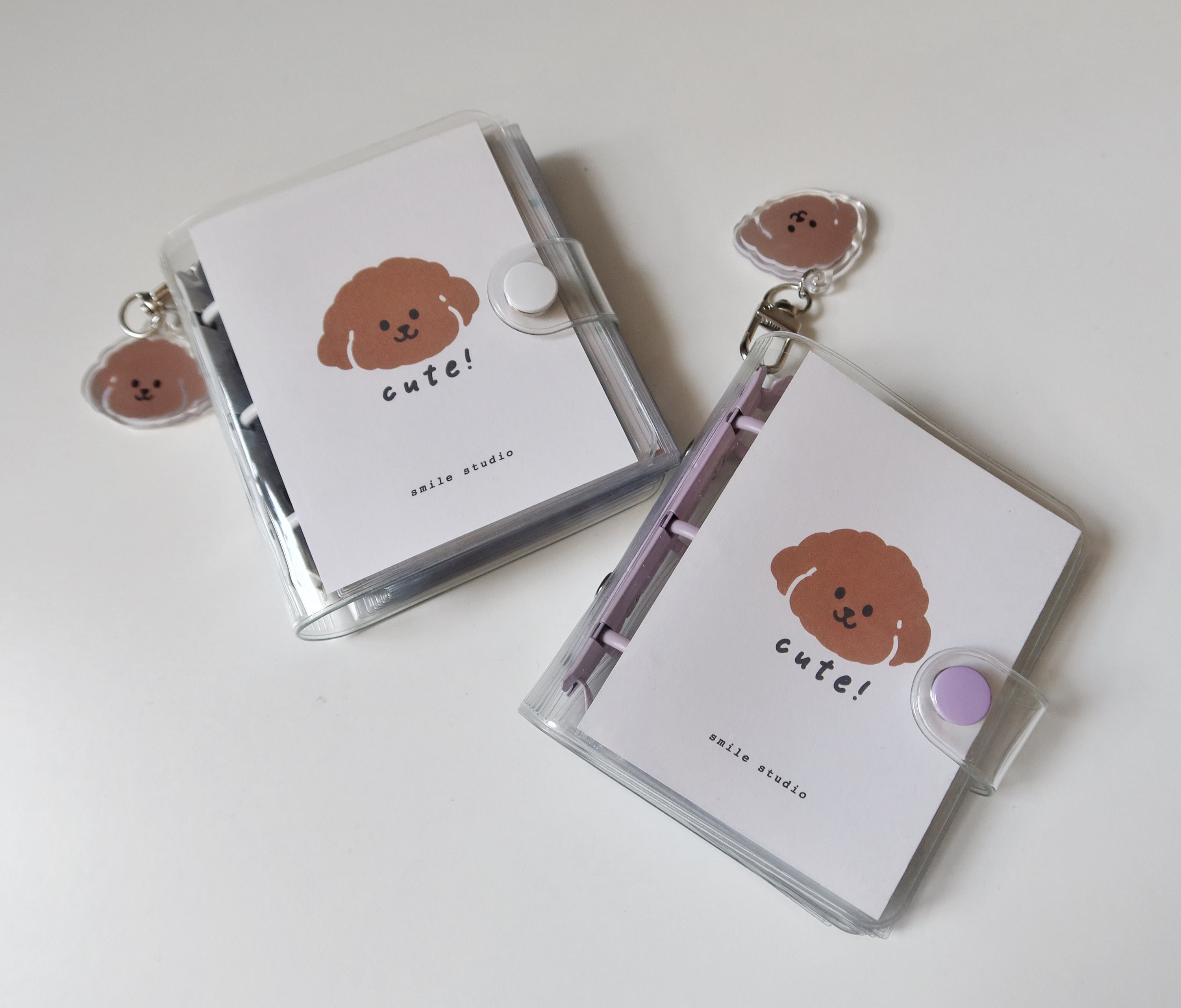 Three Ring Binder Journal Puppy Transparent PVC Binder 