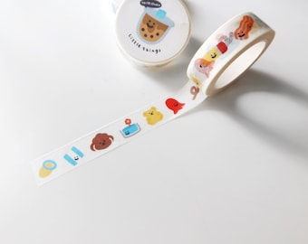 Smile Little Washi Tape  | Bujo Tape, Washi Tape Gift, Masking Tape, Japanese Washi Tape, Planner Border Tape, Cute Paper Tape, Kawaii Tape