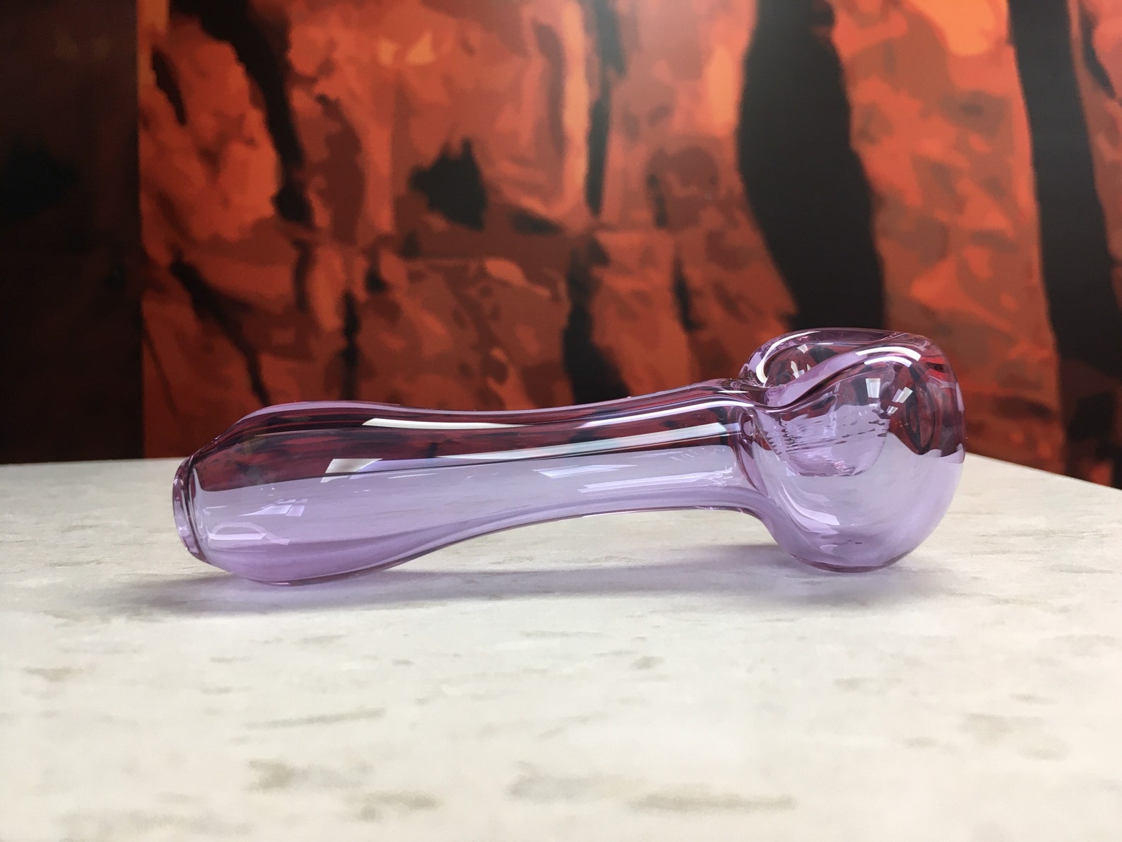 Purple Thick Glass Tobacco Smoking Bowl Hand Pipe Etsy