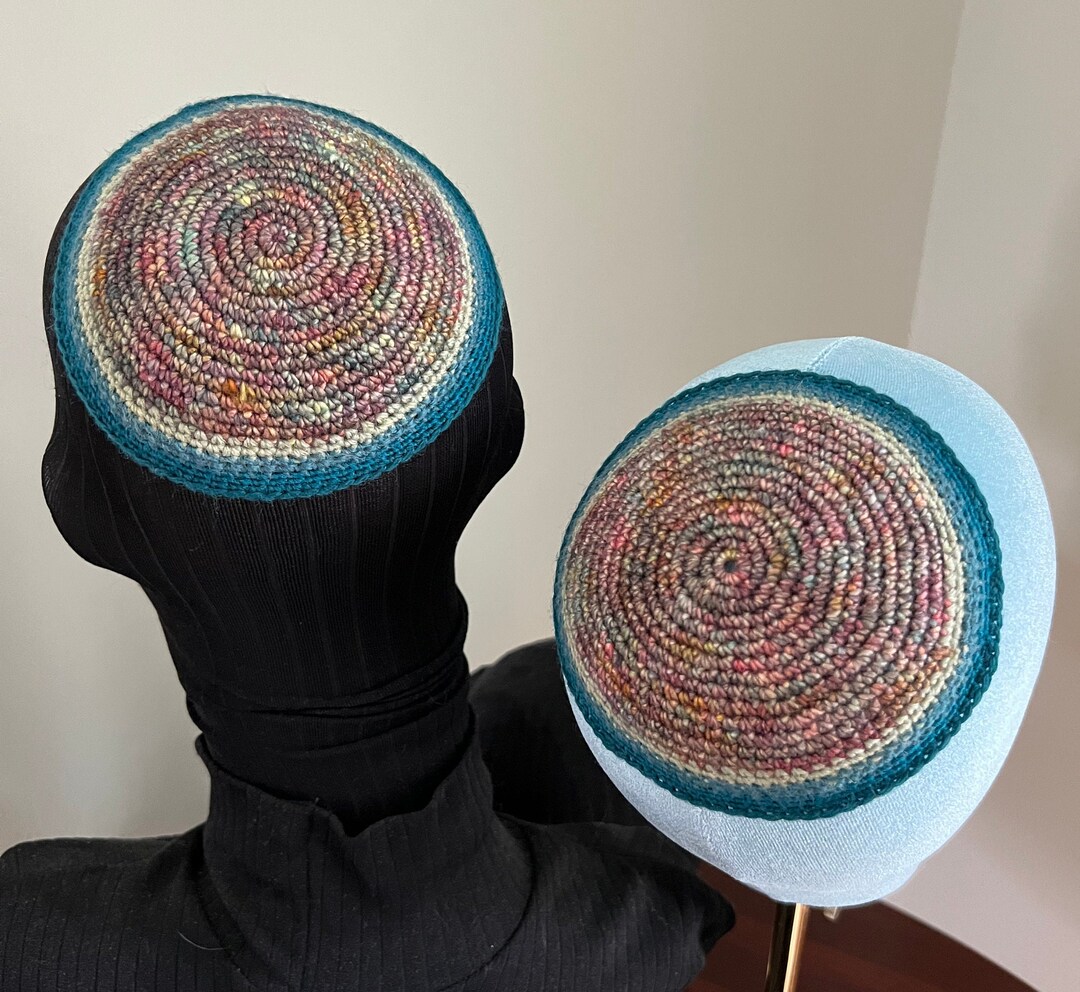 Variegated Merino Wool Kippah - Etsy