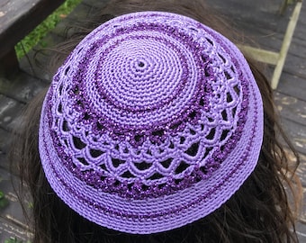 Sparkling lace kippah