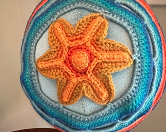Starfish on Waves Kippah- Irish lace original