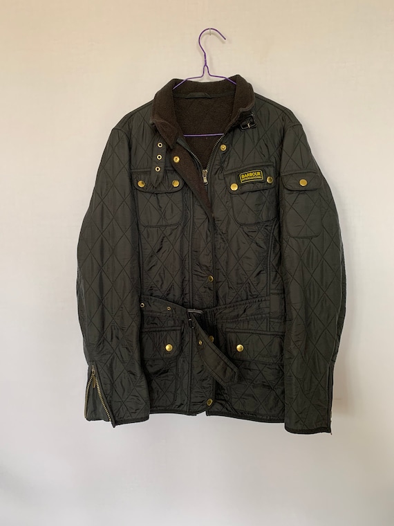 Barbour International Quilted Jacket With Belt