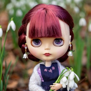 Flower Earrings for Blythe doll