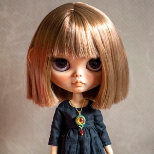 Blythe doll soutache eye pendants.