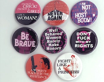 Pro Choice Women's Rights - 1 1/4" Pin, Zipper Pull, Keychain or Magnet