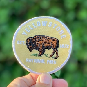 Bestickter Patch - Wandern im Yellowstone National Park
