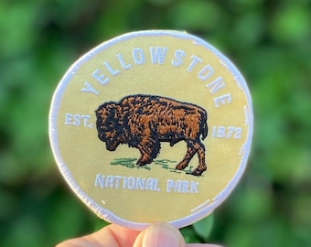 Hiking Embroidered Patch - Yellowstone National Park