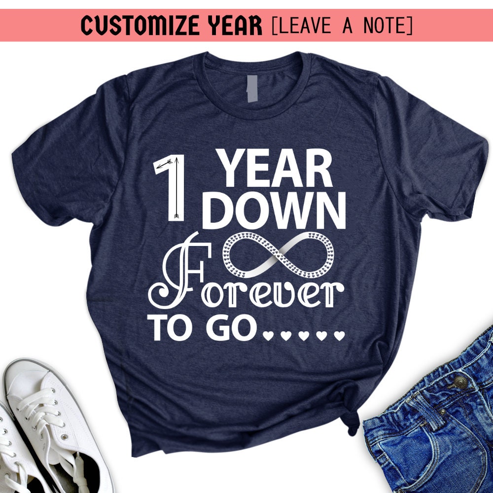 1 year wedding anniversary t shirts