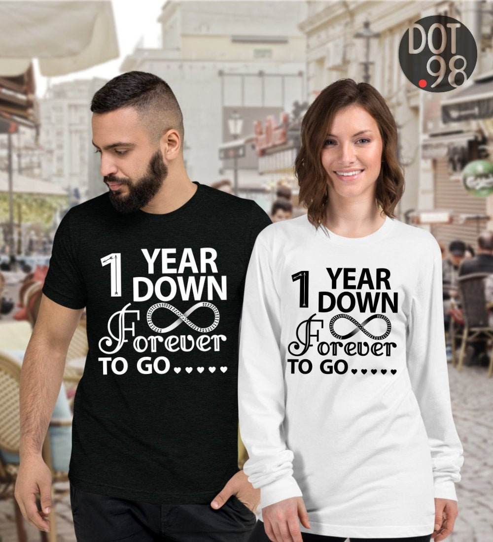 1st wedding anniversary t shirts